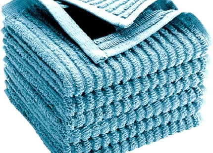 Signoola Cotton Towel Set of 4, Black Stripe, 30x30cm - SABER Center