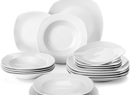 MALACASA Elisa 48-Piece Porcelain Dinner Set for 12 - SABER Center