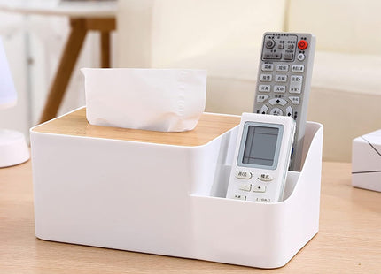 Tesion Tissue Box & Napkin Holder with Storage - SABER Center