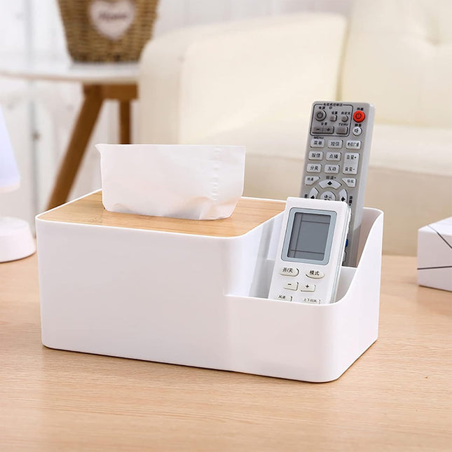 Tesion Tissue Box & Napkin Holder with Storage - SABER Center