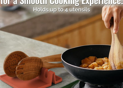 Silicone Utensil Rest with Drip Pad, Heat-Resistant Spoon Holder - SABER Center