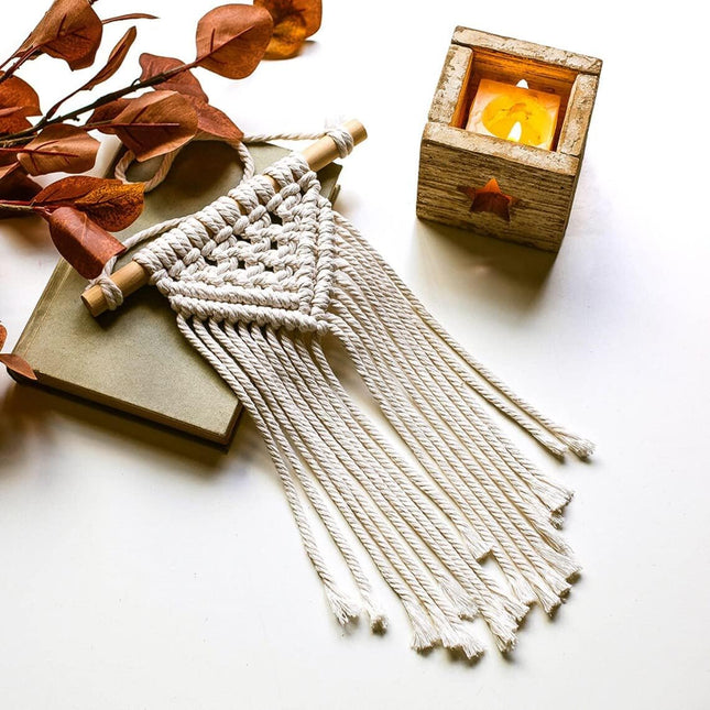 Macrame Wall Hanging Set of 2, Cotton Boho Wall Art Decor - SABER Center