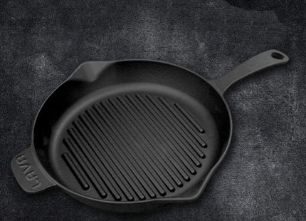 Lava Cast Iron Fry Pan, Round 31x42cm, Enamel Coated - SABER Center