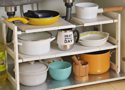 OBOR Expandable 2-Tier Under-Sink Organizer Shelf - SABER Center