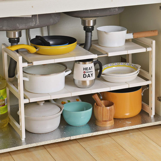 OBOR Expandable 2-Tier Under-Sink Organizer Shelf - SABER Center