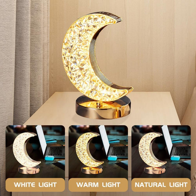 Ramadan Lantern Set, Crescent & Star, 3 Color-Changing LEDs, USB Rechargeable - SABER Center