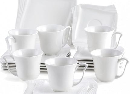 MALACASA Elisa 48-Piece Porcelain Dinner Set for 12 - SABER Center