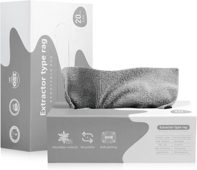 Luiruey Reusable Cleaning Wipes, 20-Count, 7.9in Terry Towels - SABER Center
