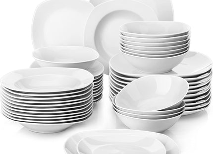 MALACASA Elisa 48-Piece Porcelain Dinner Set for 12 - SABER Center