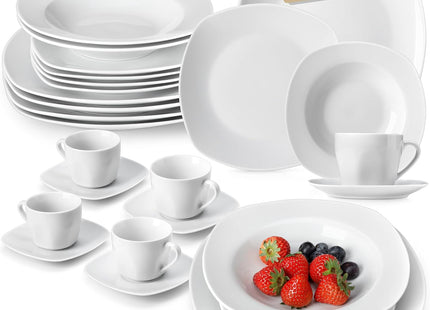 MALACASA Elisa 48-Piece Porcelain Dinner Set for 12 - SABER Center