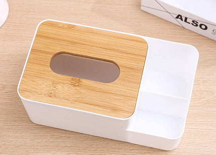 Tesion Tissue Box & Napkin Holder with Storage - SABER Center
