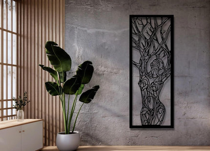VAILLA Tree of Life Wooden Wall Art Set of 2, 3D Textured Decor - SABER Center