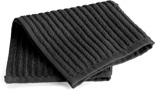 Signoola Cotton Towel Set of 4, Black Stripe, 30x30cm - SABER Center