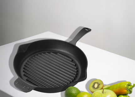 Lava Cast Iron Fry Pan, Round 31x42cm, Enamel Coated - SABER Center