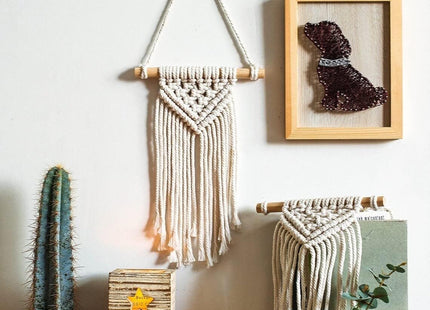 Macrame Wall Hanging Set of 2, Cotton Boho Wall Art Decor - SABER Center