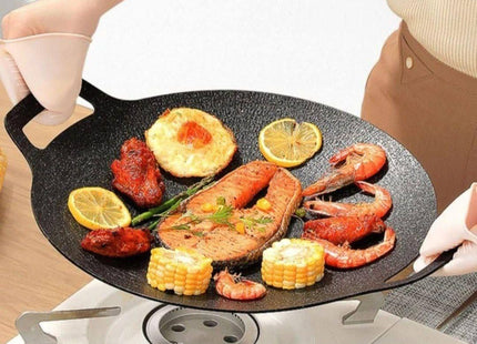 Granite Flat Grill Block, Direct-Fire, Insulated Handle, 36cm - SABER Center