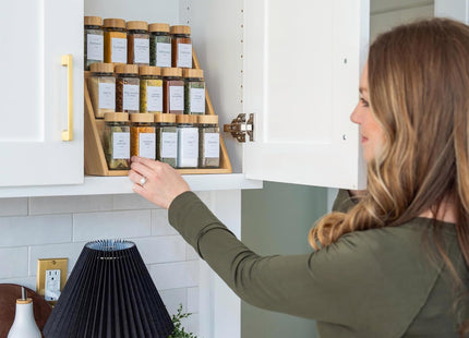 Bamboo 3-Tier Spice Rack Organizer Shelf, Free-Standing - SABER Center