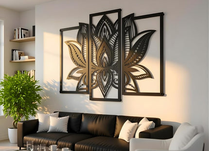 VAILLA Tree of Life Wooden Wall Art Set of 2, 3D Textured Decor - SABER Center