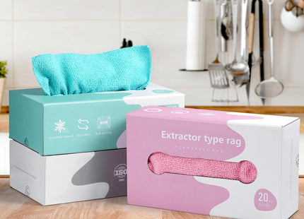Luiruey Reusable Cleaning Wipes, 20-Count, 7.9in Terry Towels - SABER Center