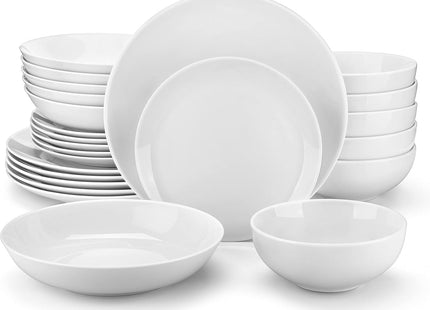 MALACASA Elisa 48-Piece Porcelain Dinner Set for 12 - SABER Center