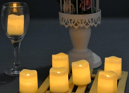 SHYMERY Flameless LED Tea Light Candles, 24-Pack, Warm White - SABER Center