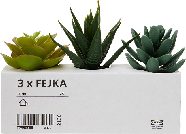 Ikea Vijac Artificial Succulent Plants in Pot, 6cm, 3-Pack - 203.953.31 - SABER Center