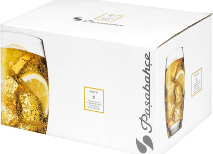 Pasabahce Barrel Long Drink Glasses Set of 6, 500cc - SABER Center