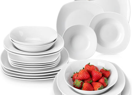 MALACASA Elisa 48-Piece Porcelain Dinner Set for 12 - SABER Center