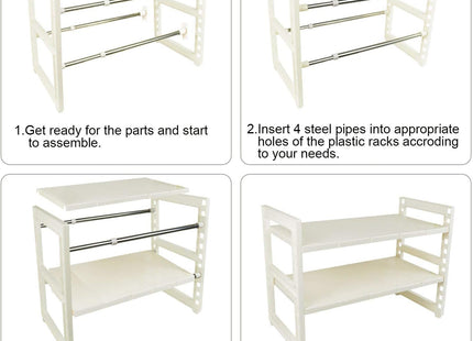 OBOR Expandable 2-Tier Under-Sink Organizer Shelf - SABER Center