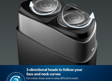 Philips Cordless Electric Shaver Wet & Dry Black - PQ888 - SABER Center