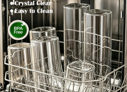 VIEWELLD Square Glass Storage Jars with Airtight Lids, 1.2Qt, Set of 4 - SABER Center
