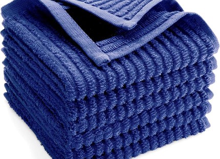 Signoola Cotton Towel Set of 4, Black Stripe, 30x30cm - SABER Center