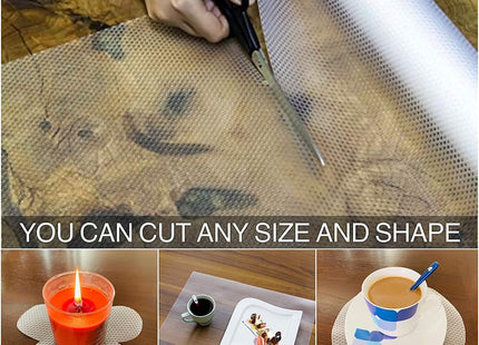 MORE BUY Anti-Slip Shelf & Drawer Liner Roll, 45cm x 10m, Transparent - SABER Center