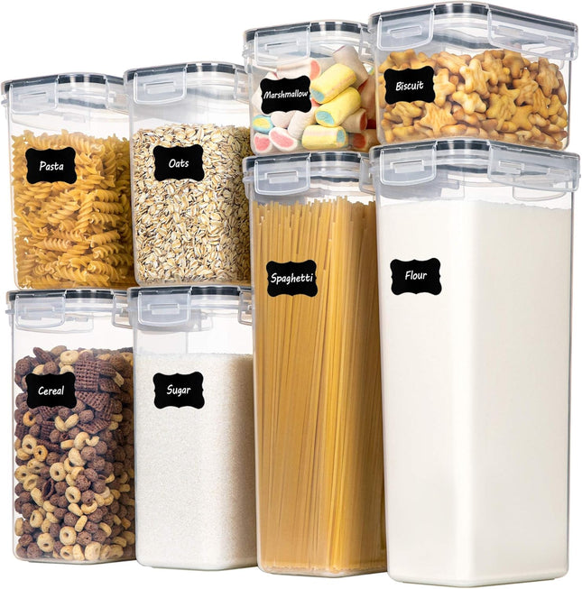 CHEFSTORY Airtight Food Storage Container Set, 8-Piece - SABER Center