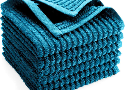 Signoola Cotton Towel Set of 4, Black Stripe, 30x30cm - SABER Center