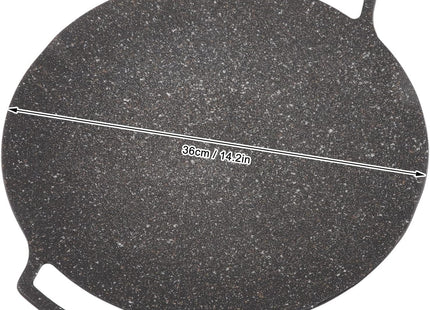 Granite Flat Grill Block, Direct-Fire, Insulated Handle, 36cm - SABER Center