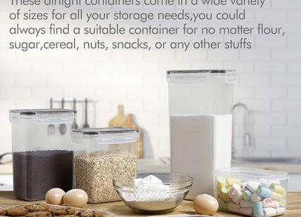 CHEFSTORY Airtight Food Storage Container Set, 8-Piece - SABER Center