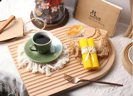 Wooden Serving Tray, Oval – Multi-Purpose Holder & Organizer - SABER Center