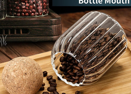 Crystal Glass Jar Set of 3 with Bamboo Wood Lids - SABER Center