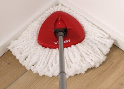 Vileda Turbo Smart Spin Microfiber Mop & Bucket Set, Gray/Red - SABER Center