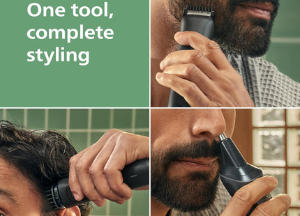 Philips Multigroom 3000 Series All-in-One Hair Trimmer, Black - MG3930/15 - SABER Center