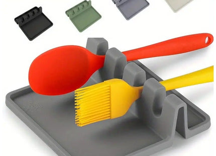 Silicone Utensil Rest with Drip Pad, Heat-Resistant Spoon Holder - SABER Center