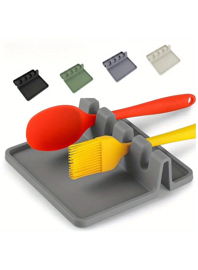 Silicone Utensil Rest with Drip Pad, Heat-Resistant Spoon Holder - SABER Center