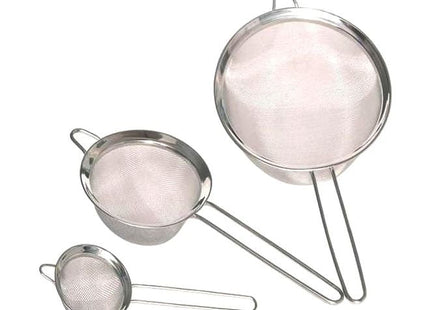 Stainless Steel Food Strainer Set of 3, Silver - SABER Center