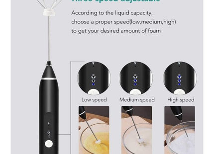 3-Piece Electric Milk Frother & Whisk Set - YN-888 - SABER Center