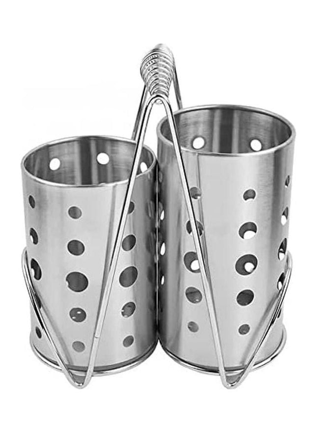 Stainless Steel Slotted Spoon Strainer, Silver - SABER Center