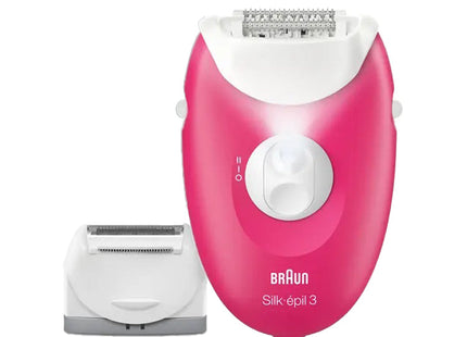 Braun Silk-Epil 3 Epilator Wet & Dry Pink - Se 3032 - SABER Center