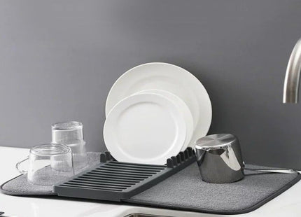 Foldable Countertop Dish Drain Mat & Tableware Storage Pad - SABER Center