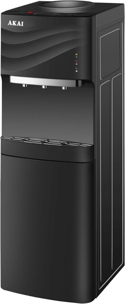 Akai Hot, Cold & Normal Top Loading Water Dispenser, 3 Tabs Black - SABER Center