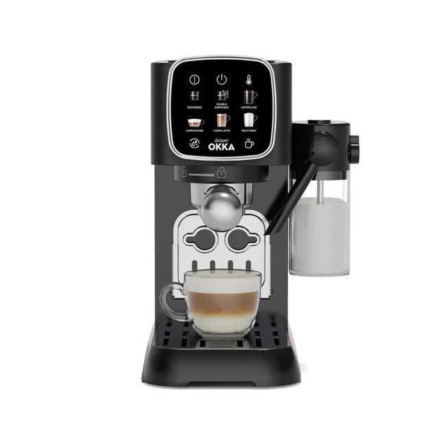 Arzum OKKA Solo M Espresso Machine, 1.1 Liter 2 Cups, Black Chrome - OK0032-0400 - SABER Center